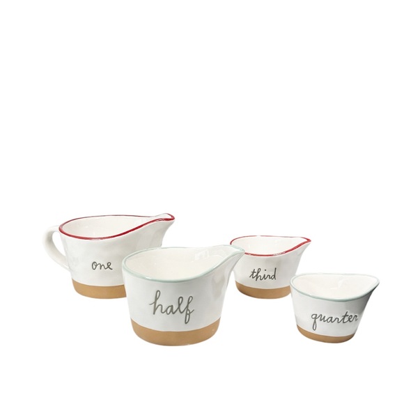 NEW Rae Dunn/Peanuts Snoopy CHRISTMAS TREE Measuring Cups Set/4 - Picture 5 of 6